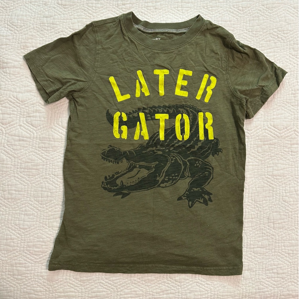 Carter's Olive Green 'Later Gator' Tee